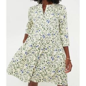Tuckernuck Royal Dress in Cream with Blue & Green Small Floral // Sz XXXL